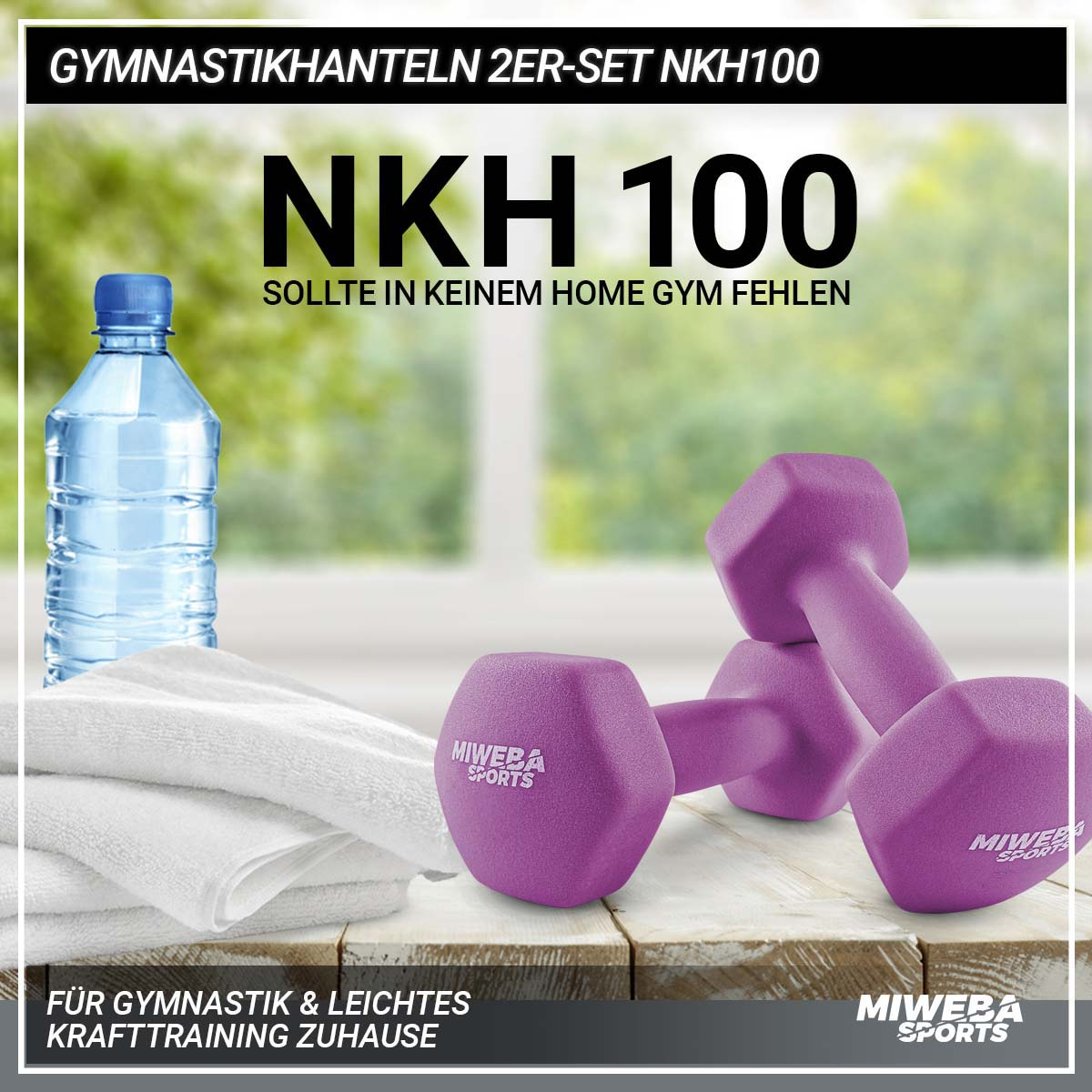 MIWEBA SPORTS Gymnastikhanteln Set NKH100 Pink Kurzhantel, 2er