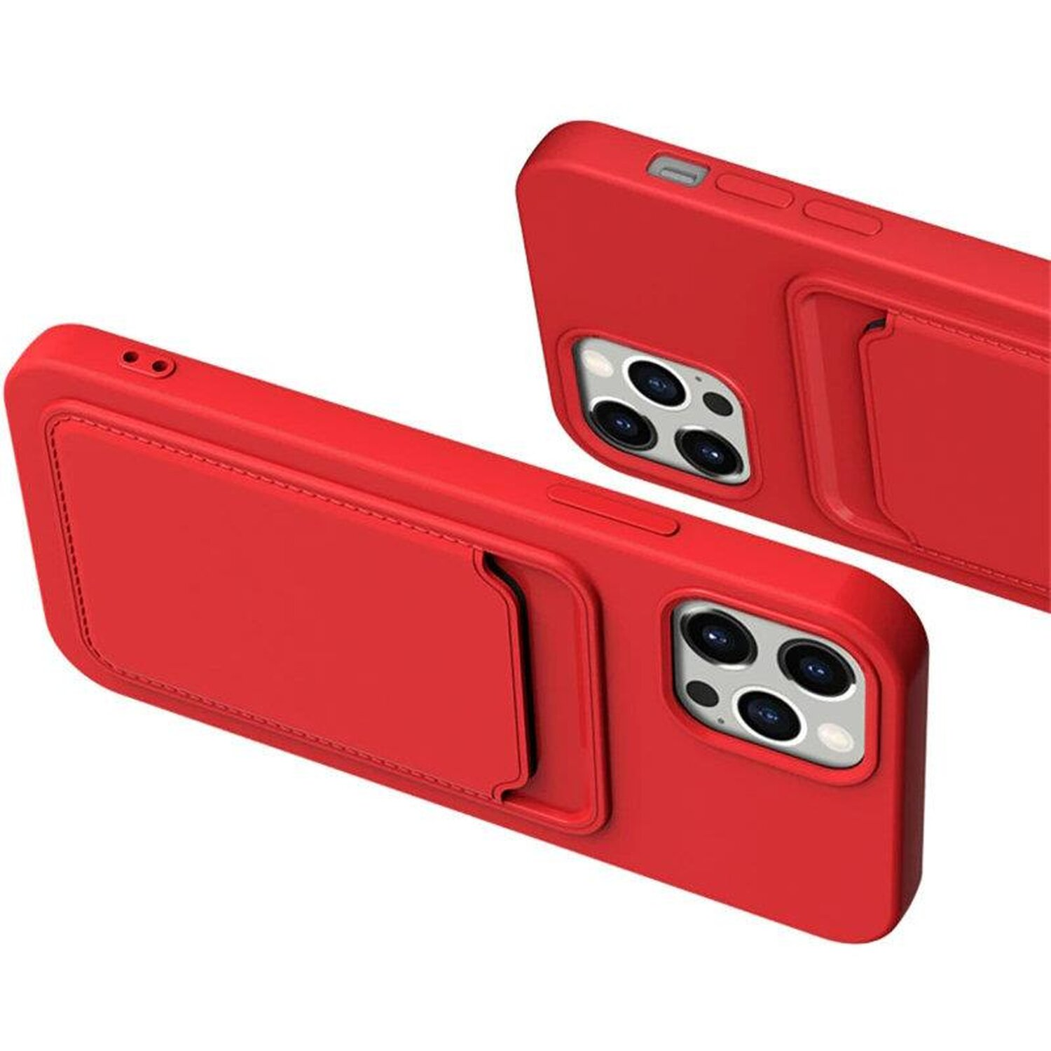 Case, Backcover, COFI iPhone Card Apple, Pro, 13 Rot