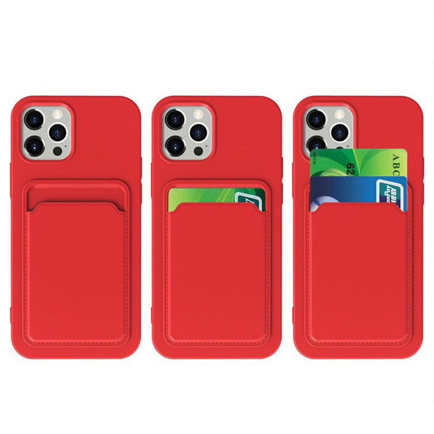 COFI Card Case, Backcover, Pro iPhone 13 Apple, Max, Rot
