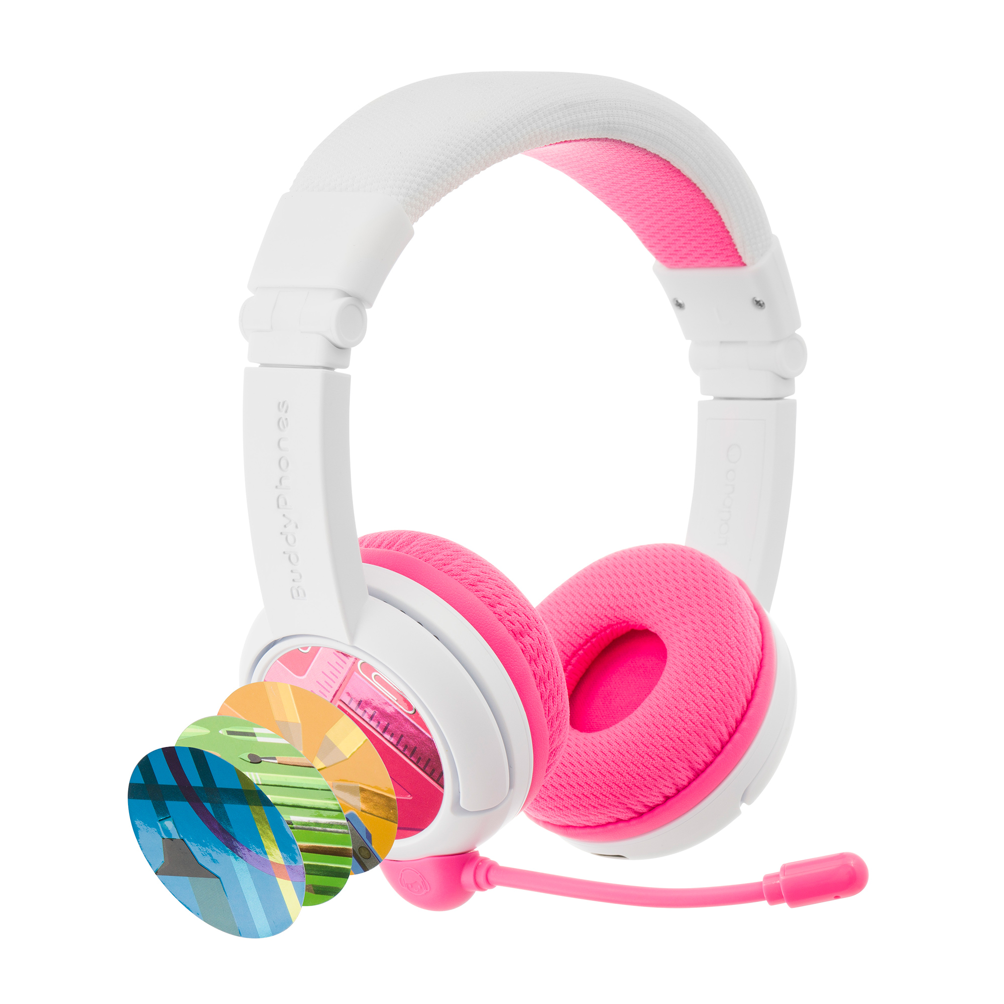 BUDDYPHONES School+ Wireless, On-ear Kopfhörer Rosa Kinder Bluetooth