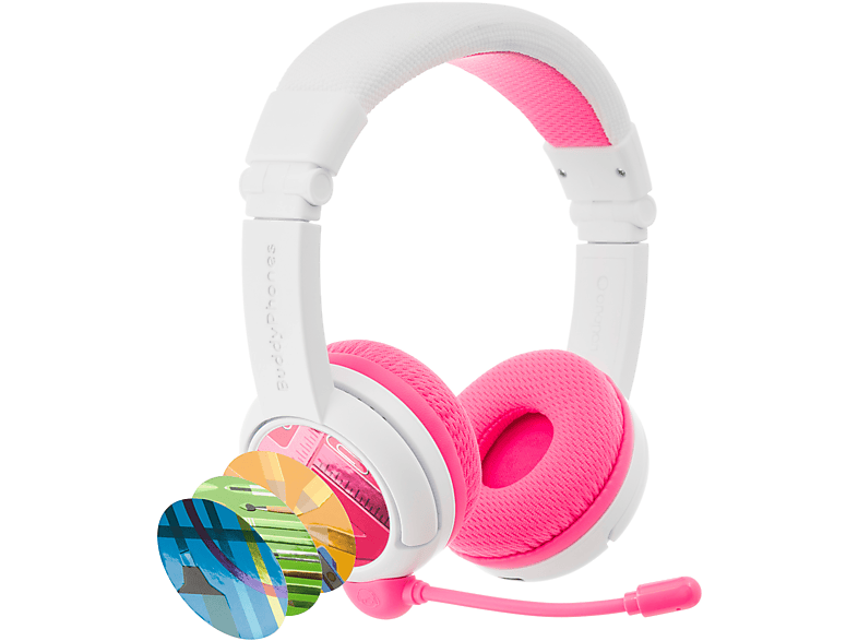 BUDDYPHONES School+ Wireless, On-ear Kinder Kopfhörer Bluetooth Rosa