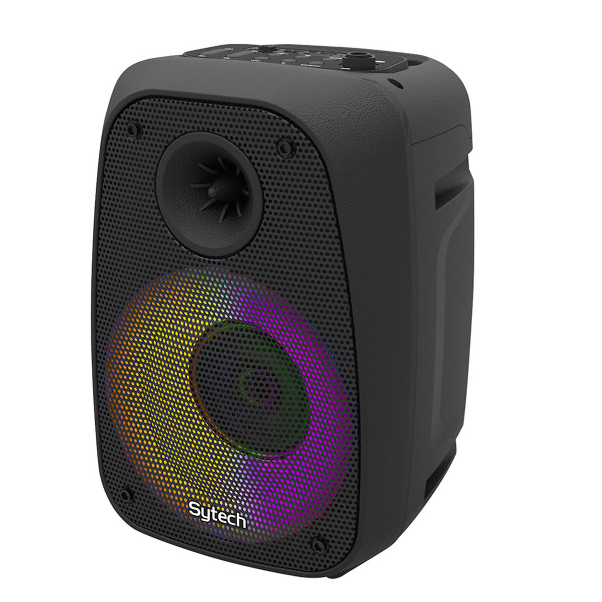 Altavoz Serie Microbeat 3", 10W, Rms / 75 Pmpo, Recargable, Bt, Mic, Led - SYXTR101BT SYTECH, Negro