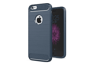 CASEONLINE Gebürstet - Blau, Backcover, Apple, iPhone 6, Schwarz