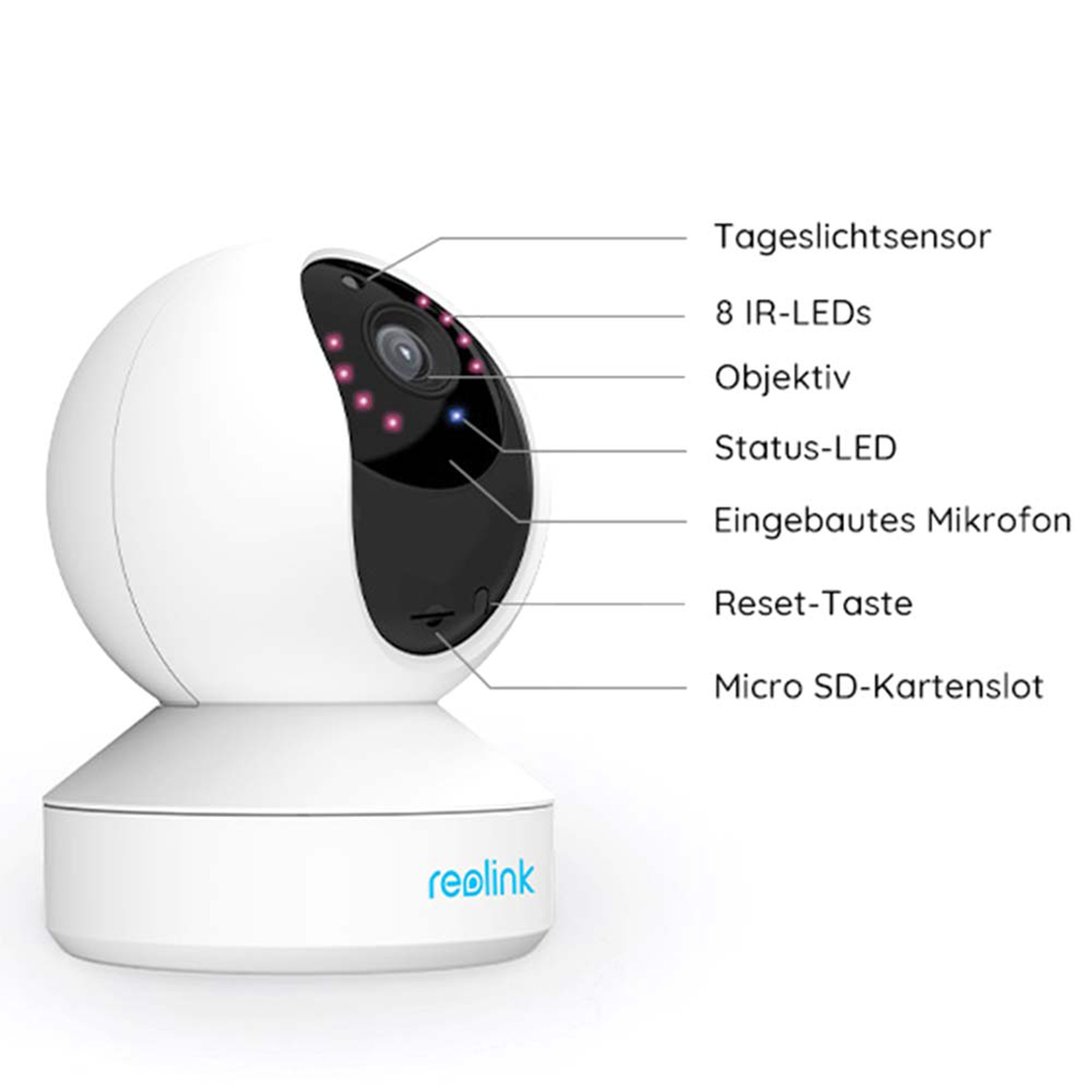 REOLINK E1 Pro, Überwachungskamera, x 2561 Video: Auflösung pixels 1440