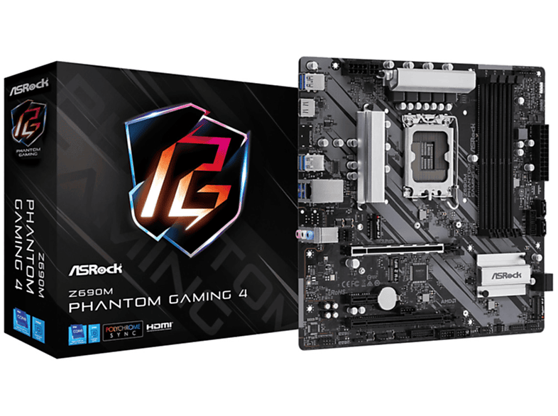 ASROCK Z690M Phantom Gaming 4 Mainboards schwarz; silber SATURN