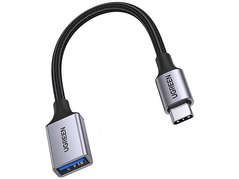 OTG USB-A UGREEN (weiblich) Kabeladapter, USB-C (männlich) 0,15m Schwarz -