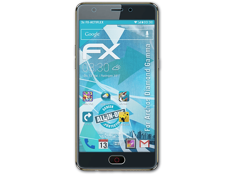 ATFOLIX 3x FX-ActiFleX Displayschutz(für Archos Diamond Gamma)
