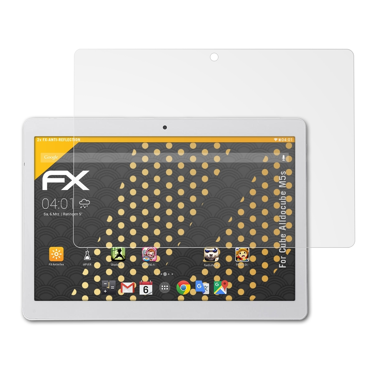 ATFOLIX 2x Alldocube Cube Displayschutz(für M5s) FX-Antireflex