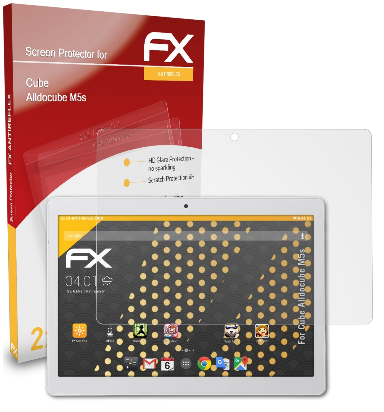 M5s) FX-Antireflex 2x Displayschutz(für ATFOLIX Cube Alldocube