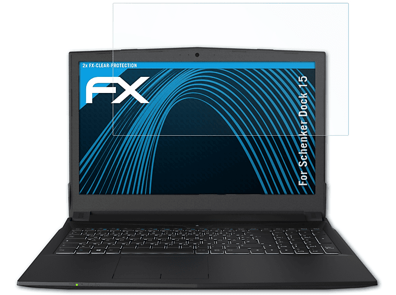 ATFOLIX 2x FX-Clear Displayschutz(für Schenker Dock 15)