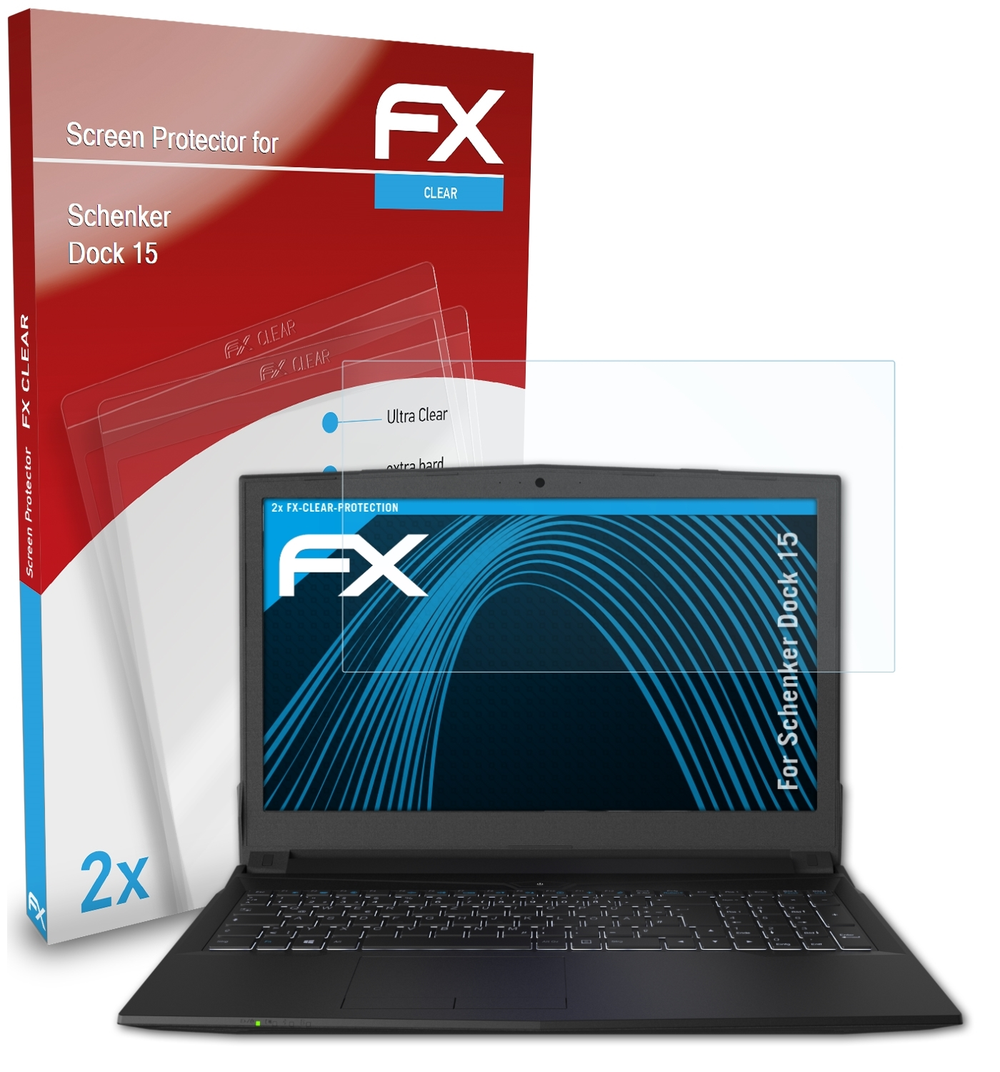 ATFOLIX 2x FX-Clear Schenker 15) Dock Displayschutz(für