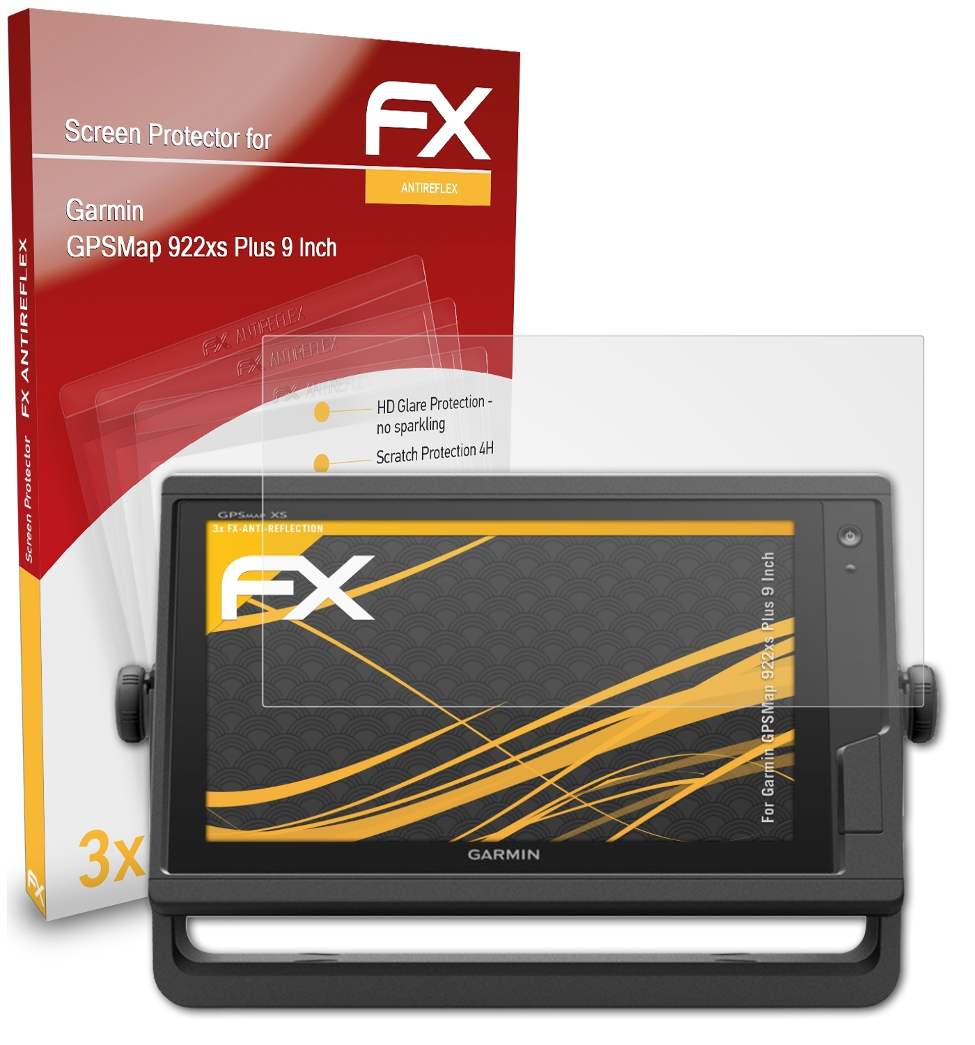 Plus 922xs (9 Inch)) Displayschutz(für FX-Antireflex Garmin ATFOLIX GPSMap 3x