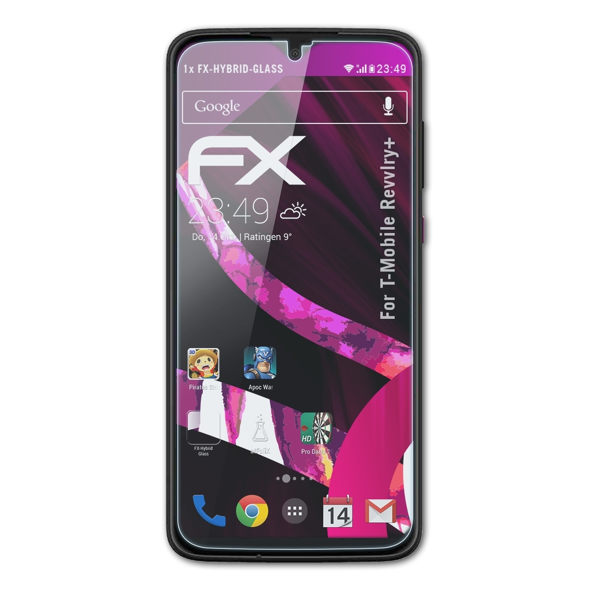 ATFOLIX FX-Hybrid-Glass Revvlry+) Schutzglas(für T-Mobile
