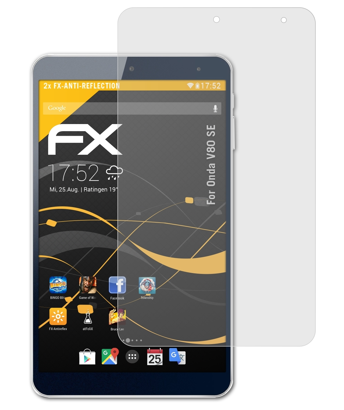 Onda FX-Antireflex Displayschutz(für ATFOLIX V80 2x SE)