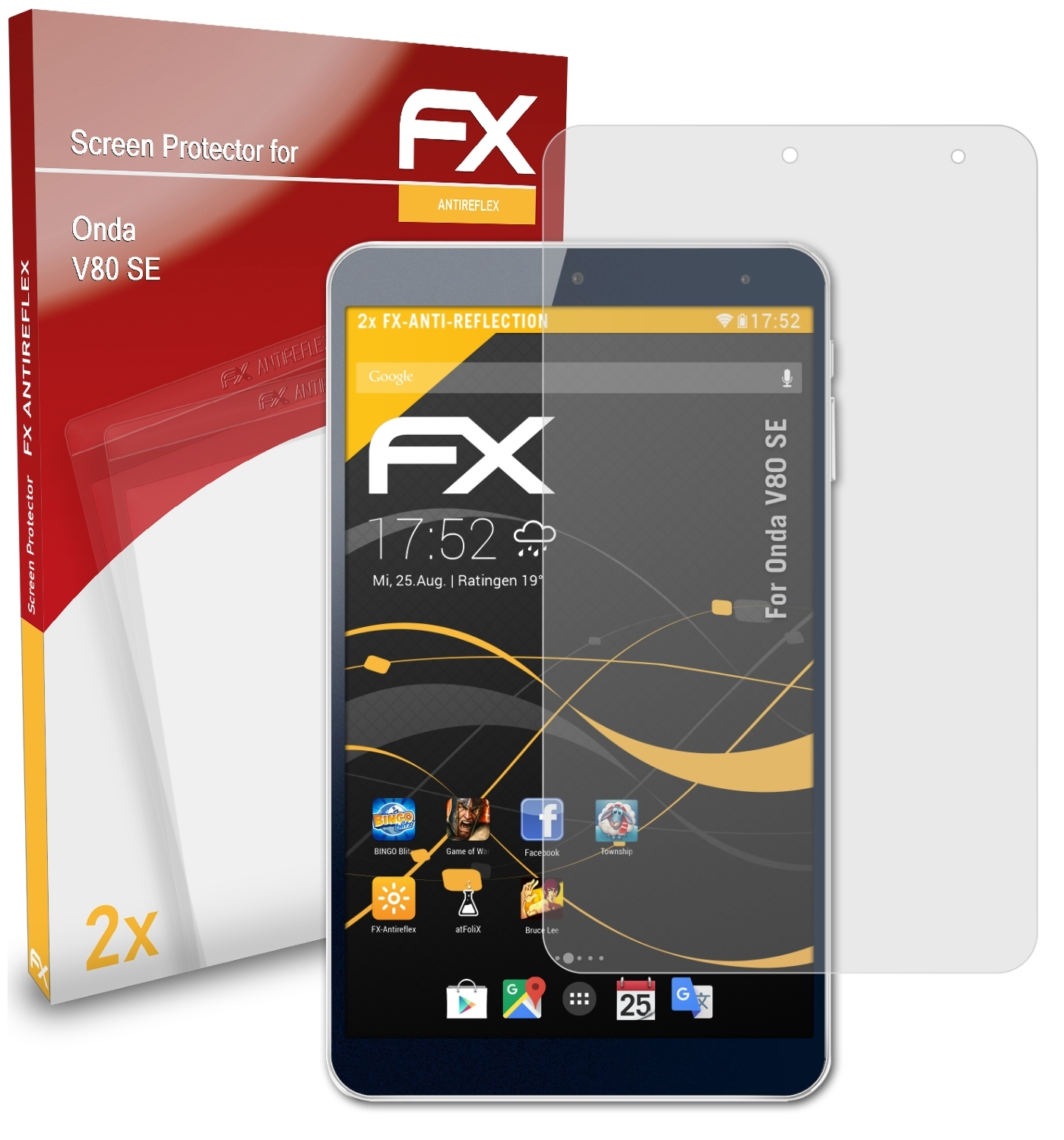 Onda FX-Antireflex Displayschutz(für ATFOLIX V80 2x SE)