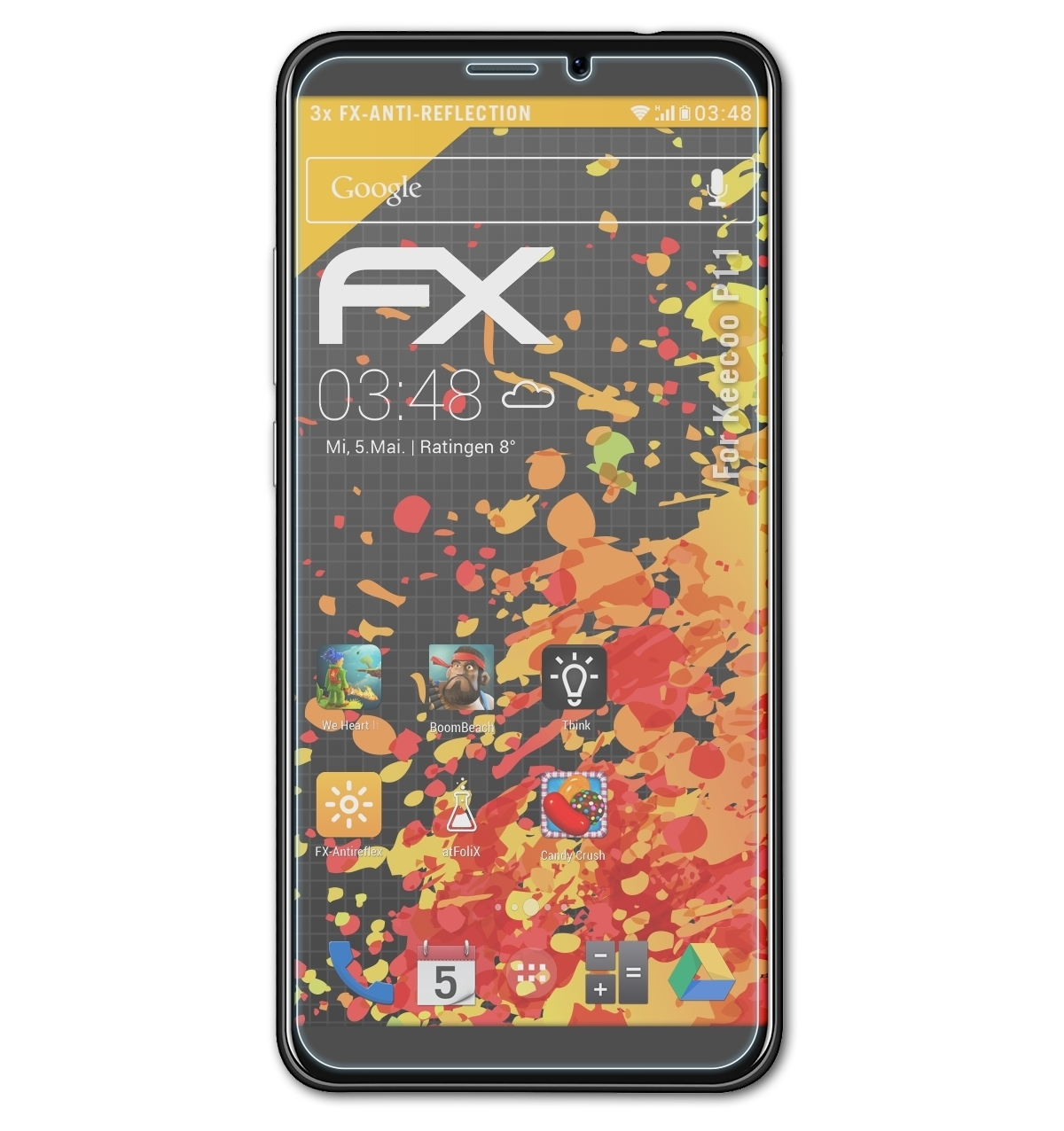 ATFOLIX 3x P11) Displayschutz(für FX-Antireflex Keecoo