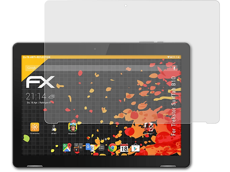 Trekstor FX-Antireflex SurfTab 2x Displayschutz(für B10) ATFOLIX