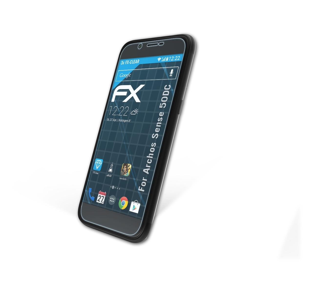 ATFOLIX 3x FX-Clear Displayschutz(für Sense Archos 50DC)