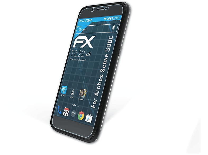 ATFOLIX FX-Clear 3x Archos 50DC) Sense Displayschutz(für