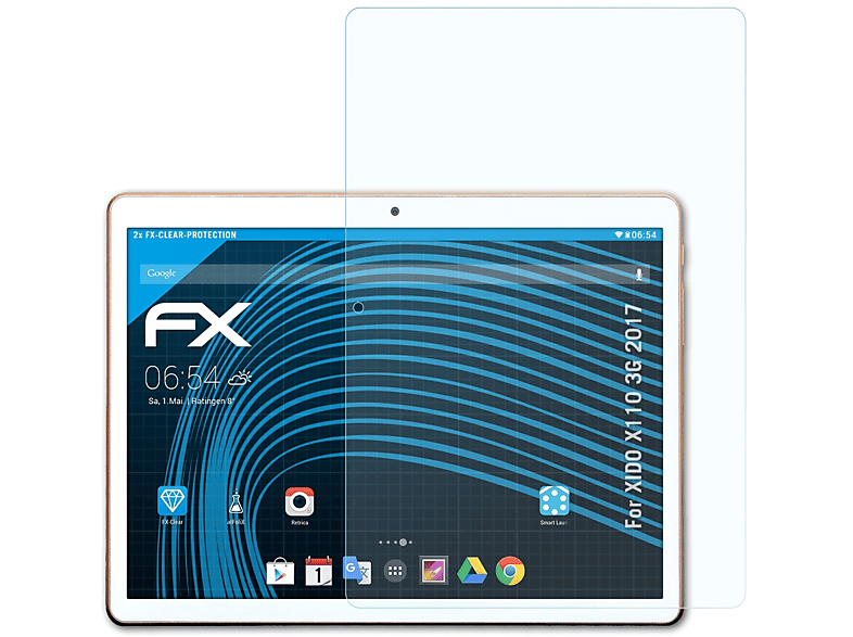 ATFOLIX 2x FX-Clear Displayschutz(für XIDO X110 3G 2017)
