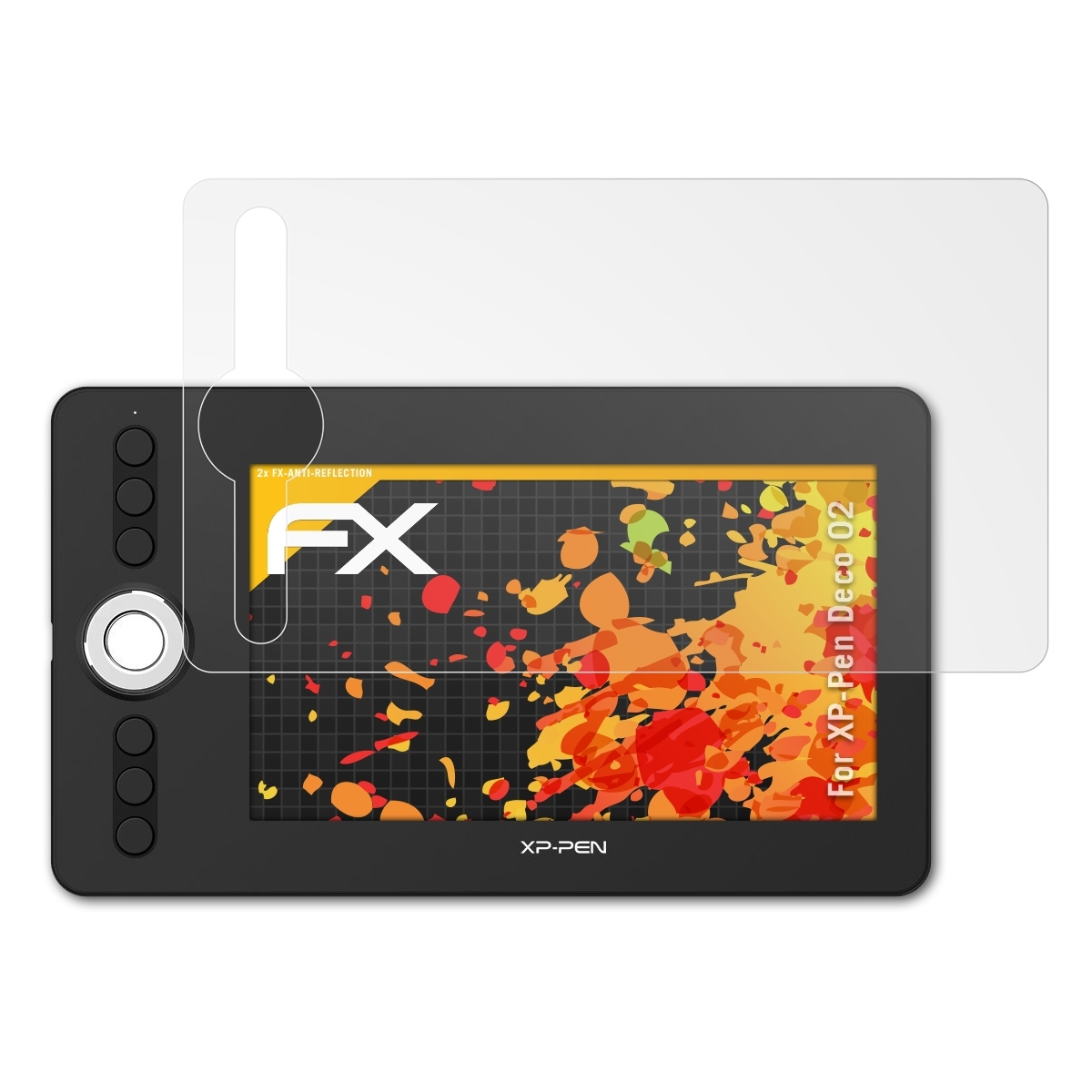 ATFOLIX 2x FX-Antireflex Displayschutz(für 02) Deco XP-PEN