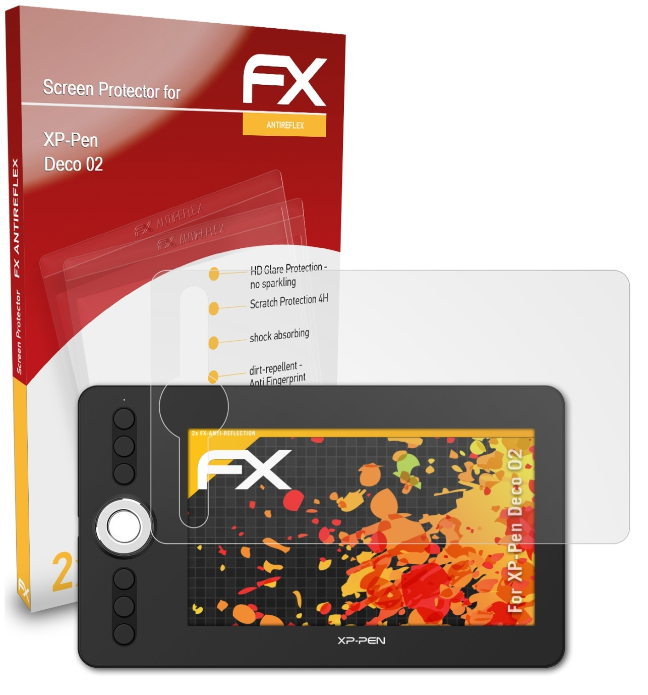 Displayschutz(für Deco 2x FX-Antireflex XP-PEN ATFOLIX 02)