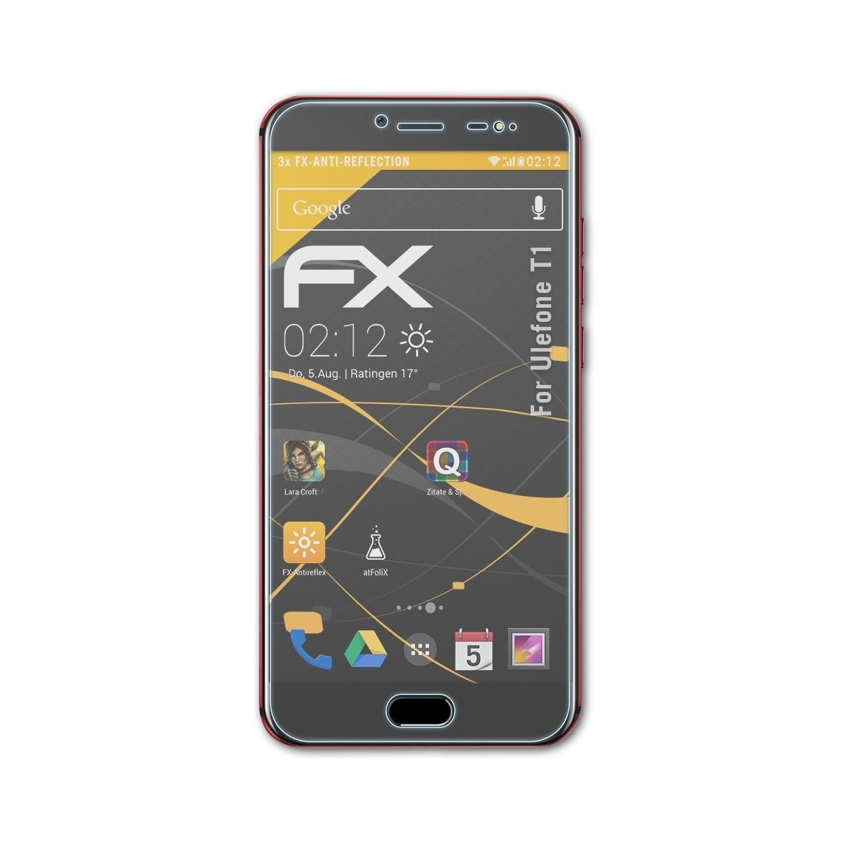 T1) ATFOLIX 3x Displayschutz(für FX-Antireflex Ulefone
