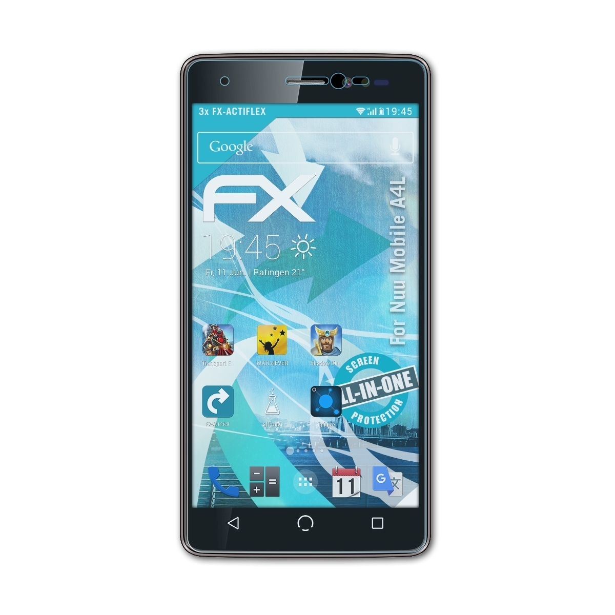 Displayschutz(für 3x FX-ActiFleX A4L) ATFOLIX Mobile Nuu