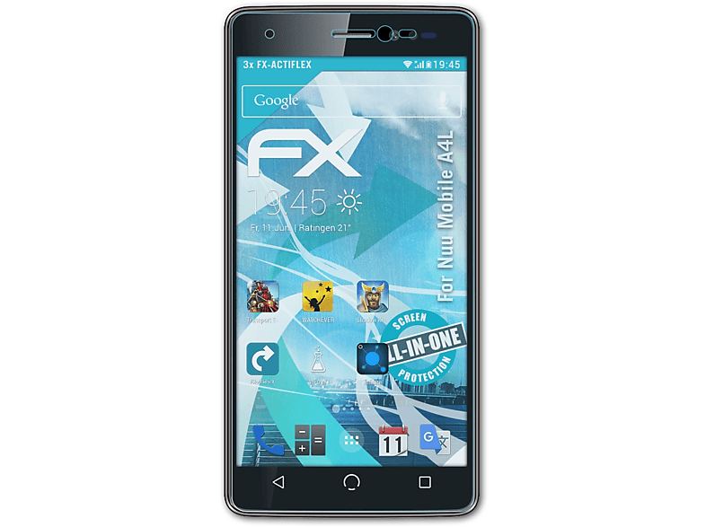 Displayschutz(für 3x FX-ActiFleX A4L) ATFOLIX Mobile Nuu