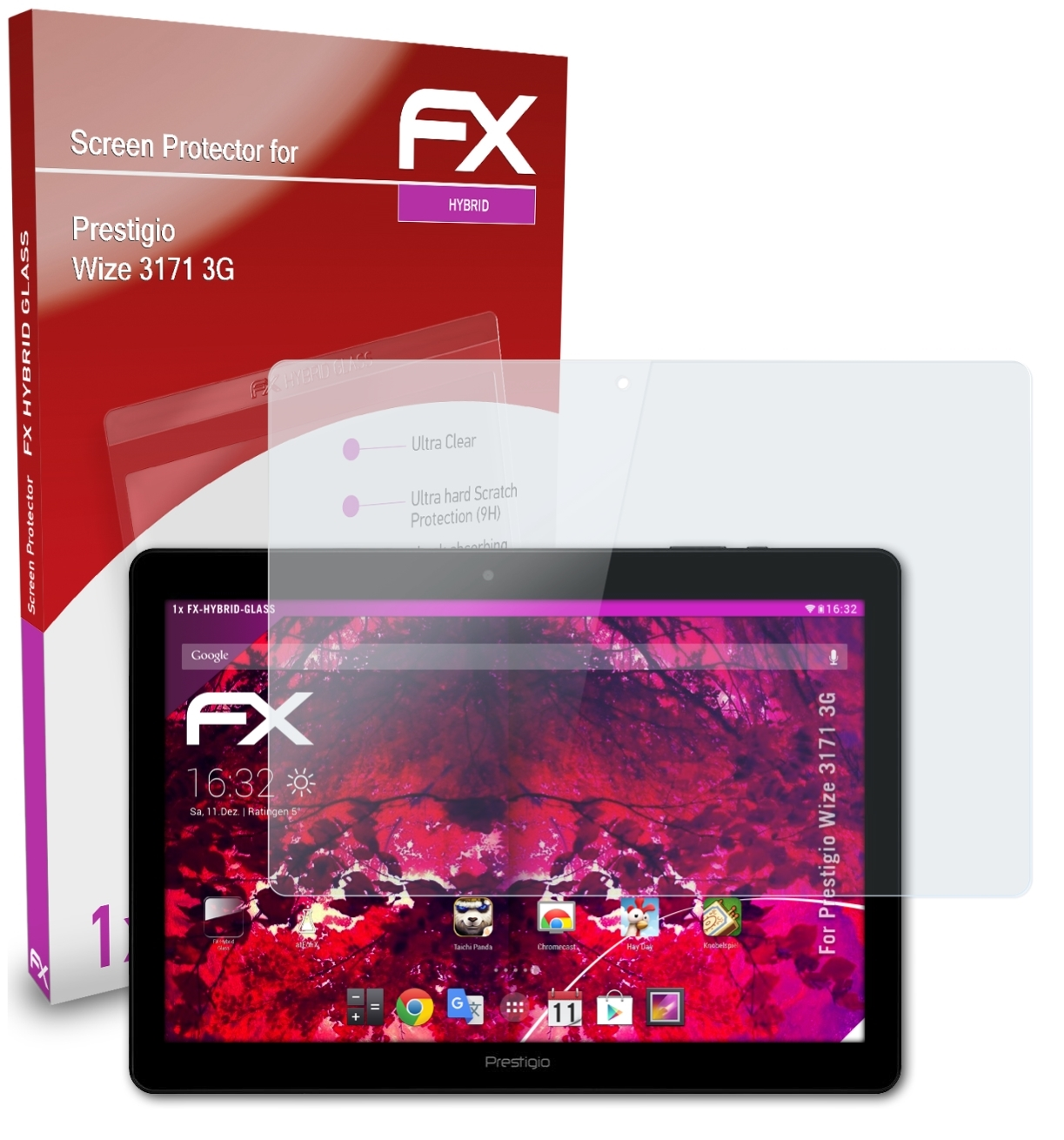 ATFOLIX FX-Hybrid-Glass Wize 3171 Prestigio Schutzglas(für 3G)