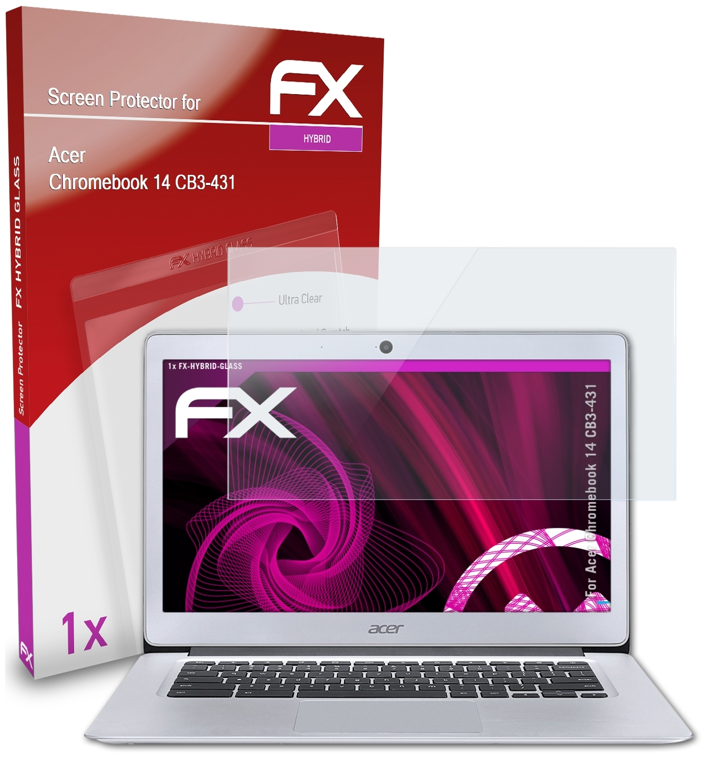 (CB3-431)) ATFOLIX Acer Schutzglas(für FX-Hybrid-Glass 14 Chromebook