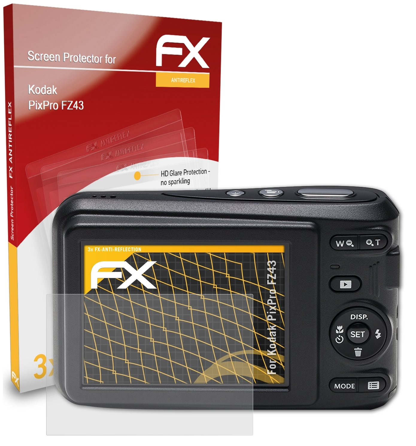 ATFOLIX 3x FX-Antireflex PixPro FZ43) Kodak Displayschutz(für