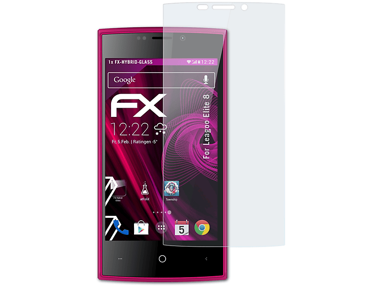 ATFOLIX 8) Leagoo Elite FX-Hybrid-Glass Schutzglas(für