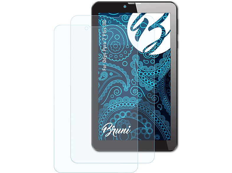 BRUNI 2x Basics-Clear Schutzfolie(für Odys Pyro 7 Plus 3G)