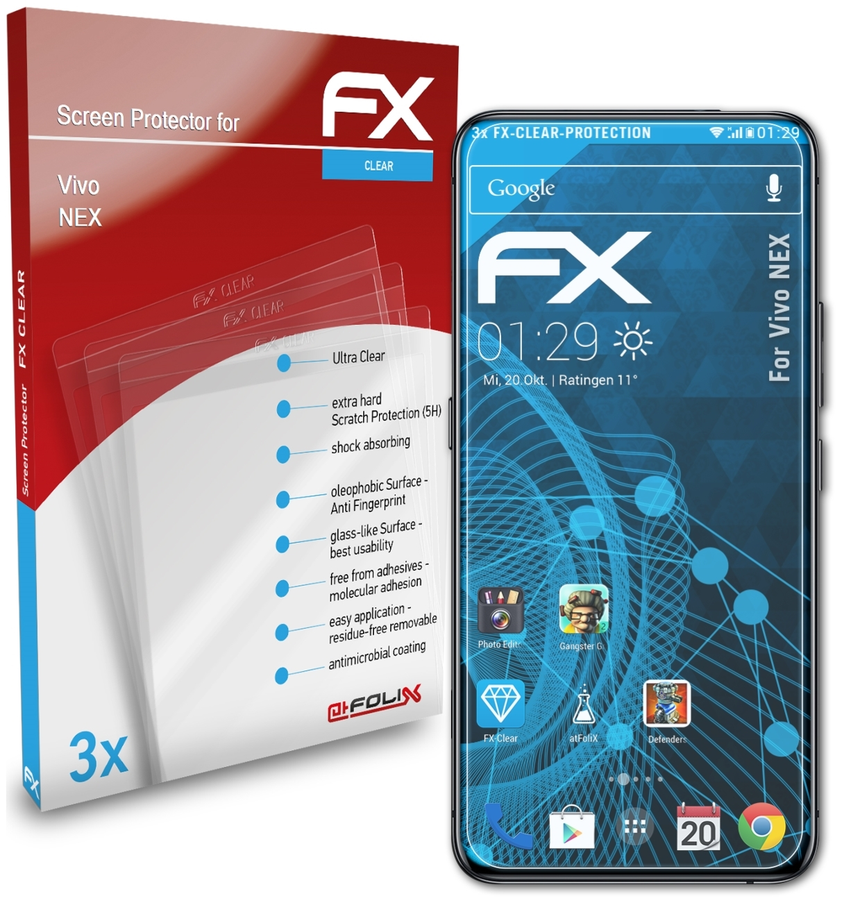 Vivo ATFOLIX Displayschutz(für 3x FX-Clear NEX)