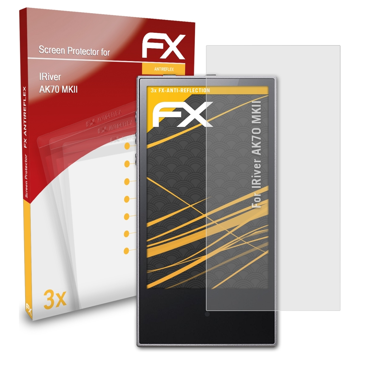 ATFOLIX 3x FX-Antireflex IRiver MKII) Displayschutz(für AK70