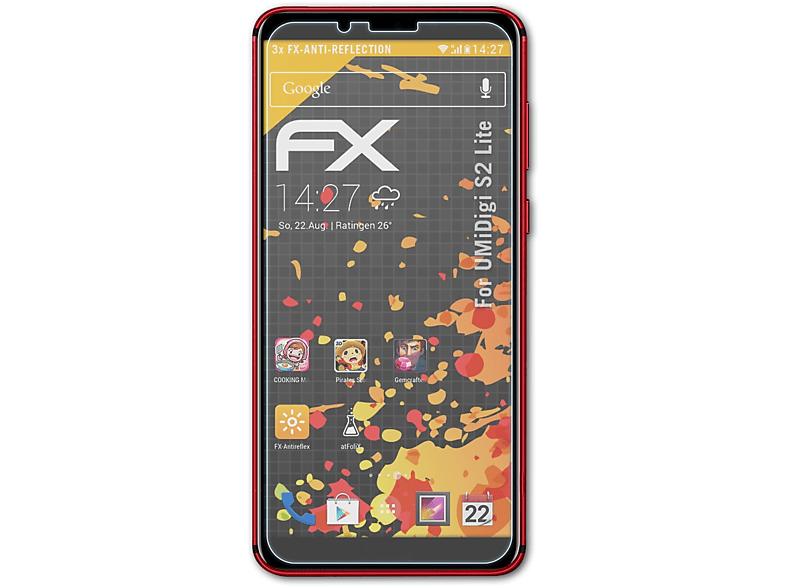 ATFOLIX 3x FX-Antireflex Displayschutz(für UMiDigi S2 Lite)