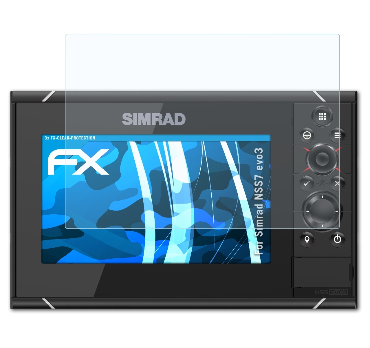 NSS7 evo3) Simrad FX-Clear ATFOLIX 3x Displayschutz(für