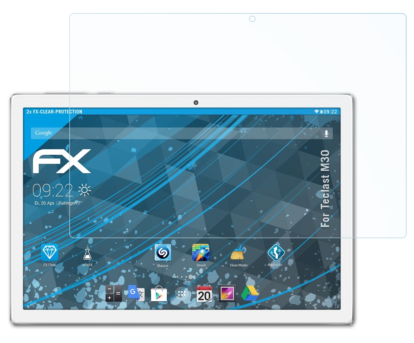 ATFOLIX 2x FX-Clear Teclast M30) Displayschutz(für
