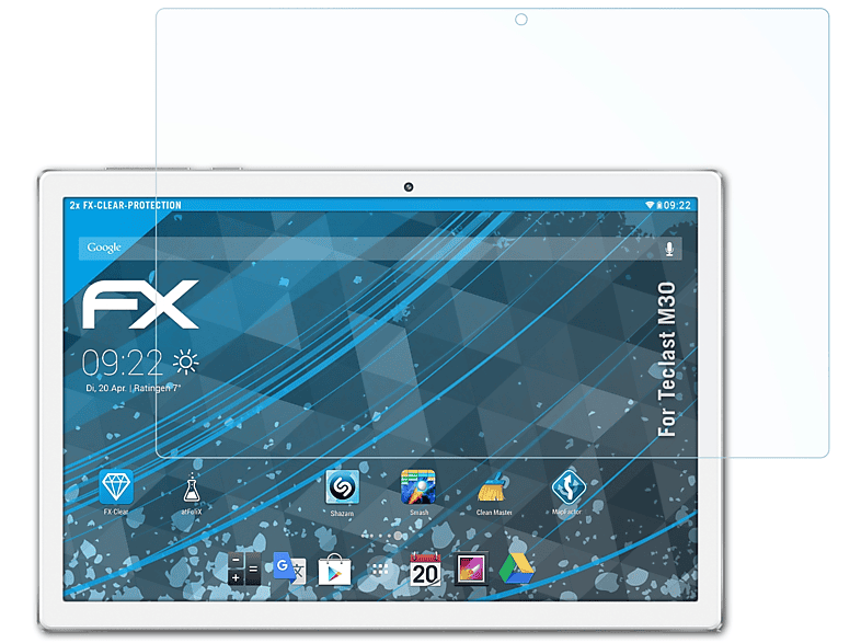 ATFOLIX 2x FX-Clear Displayschutz(für Teclast M30)