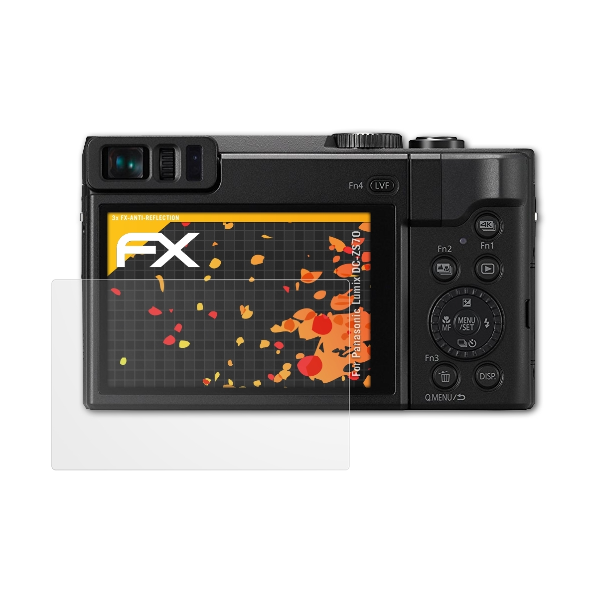 3x FX-Antireflex DC-ZS70) ATFOLIX Panasonic Displayschutz(für Lumix