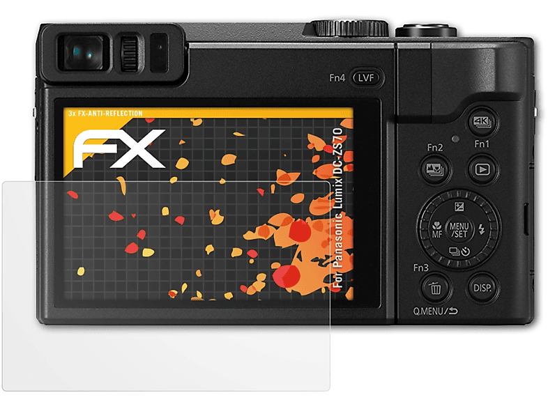 3x FX-Antireflex DC-ZS70) ATFOLIX Panasonic Displayschutz(für Lumix