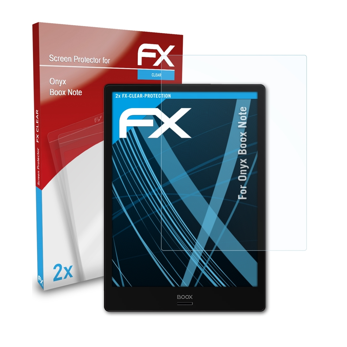 ATFOLIX 2x FX-Clear BOOX Note) Displayschutz(für