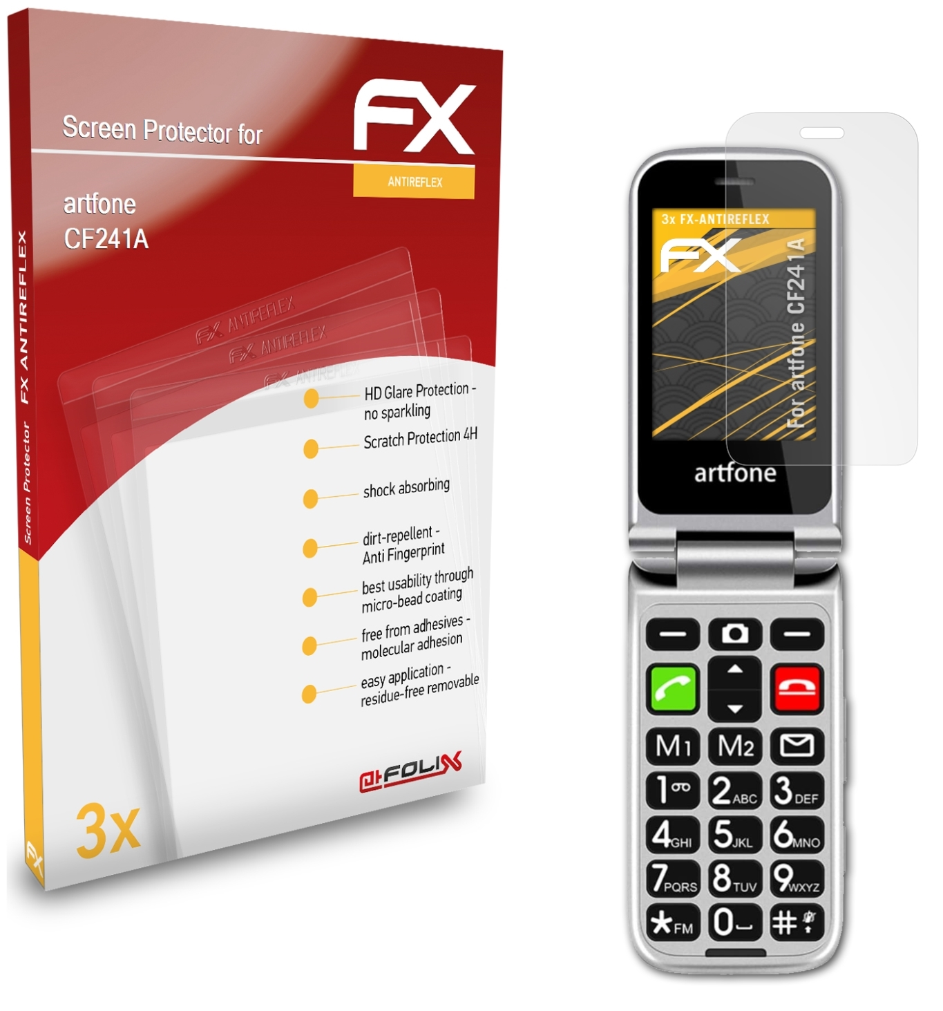 CF241A) ATFOLIX artfone Displayschutz(für 3x FX-Antireflex