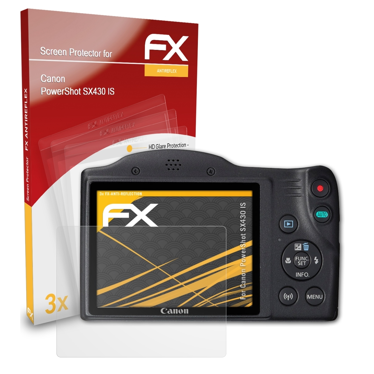 PowerShot SX430 3x FX-Antireflex Canon IS) ATFOLIX Displayschutz(für