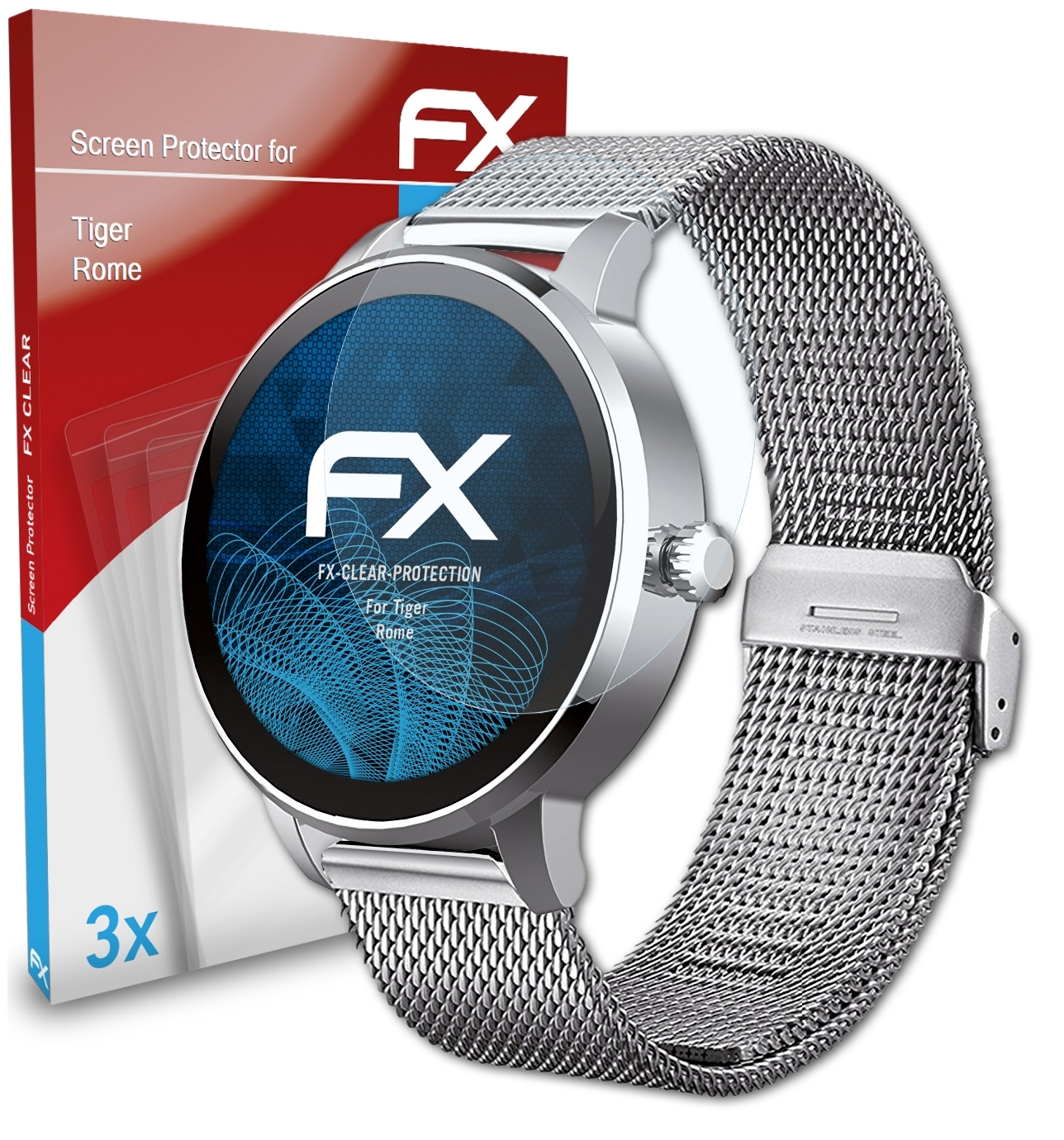 3x FX-Clear Tiger Rome) ATFOLIX Displayschutz(für