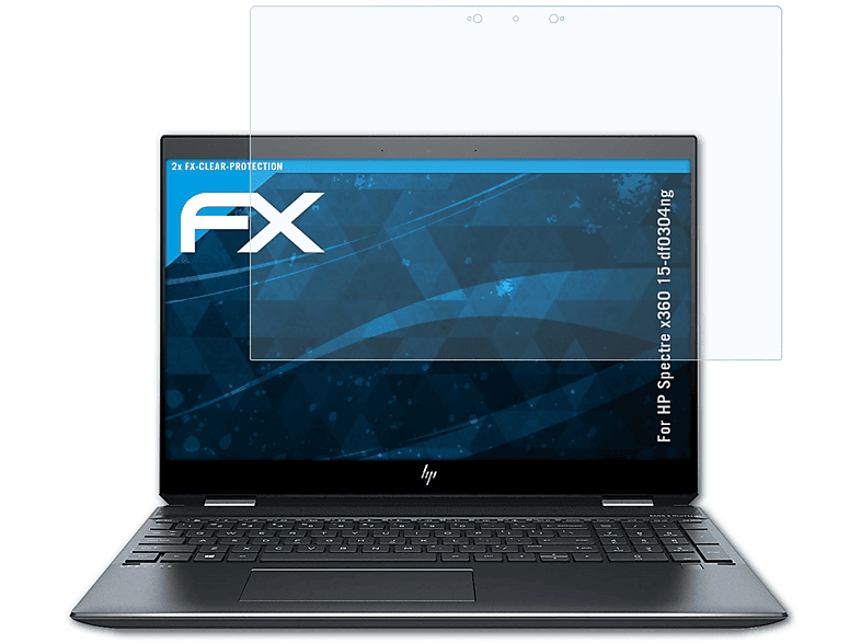 ATFOLIX 2x FX-Clear Displayschutz(für HP Spectre 15-df0304ng) x360