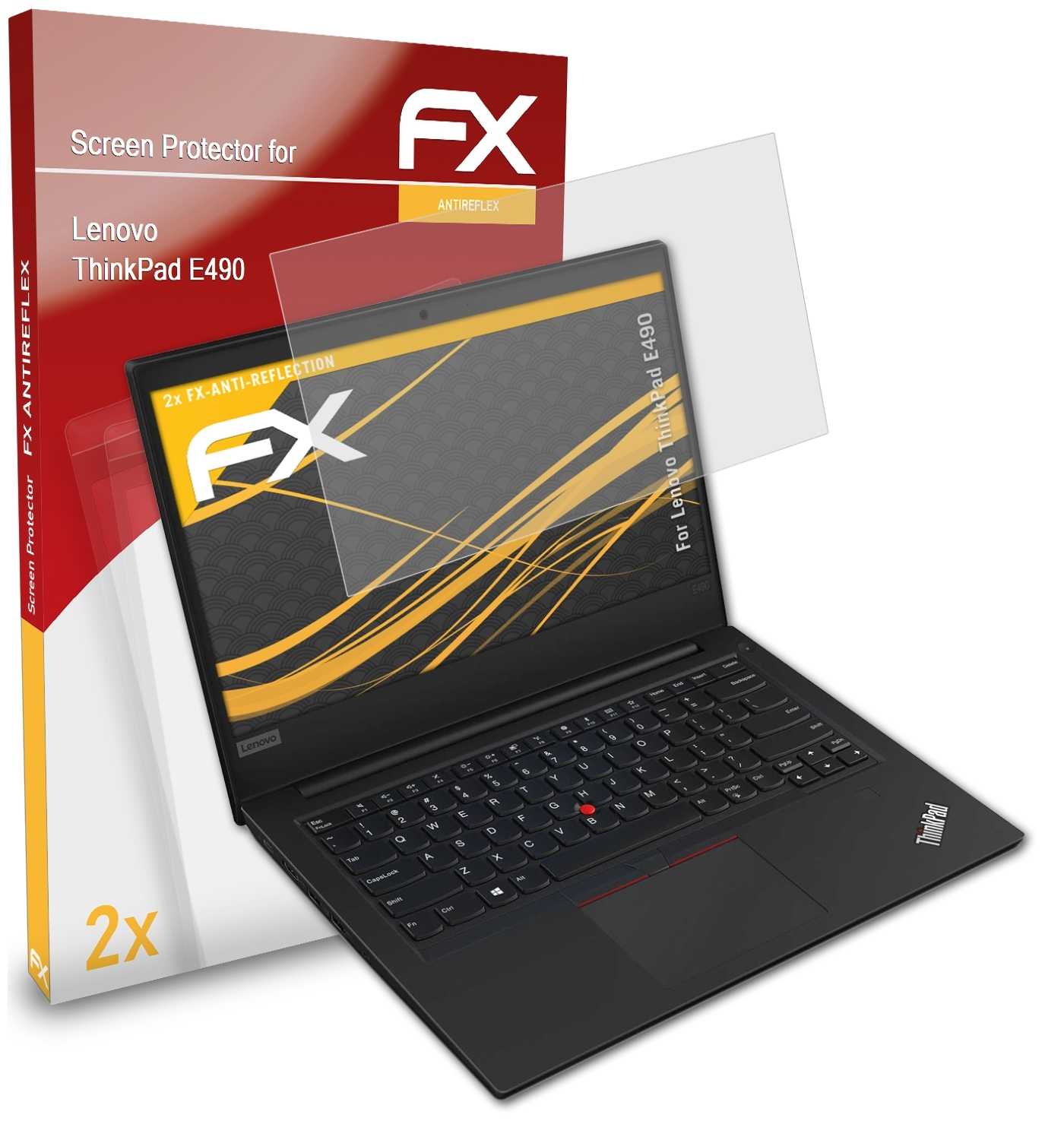 ATFOLIX 2x E490) FX-Antireflex ThinkPad Displayschutz(für Lenovo