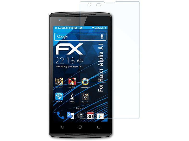 ATFOLIX 3x FX-Clear Displayschutz(für Haier Alpha A1)