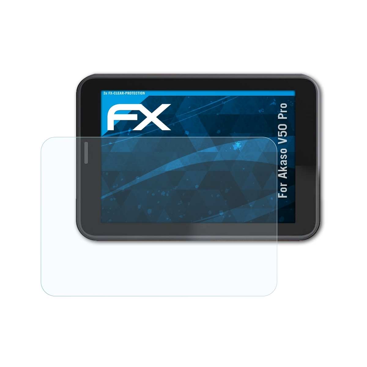 ATFOLIX 3x FX-Clear Akaso V50 Displayschutz(für Pro)